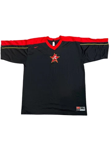 2003 Nike NBA All Star Game Atlanta Hawks Warm Up Top Size XL Black Red EUC Cover