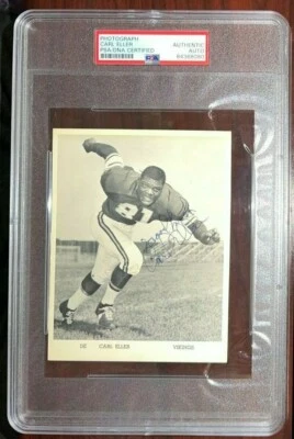 Carl Eller Signed 1960's Minnesota Vikings 4x5 Hormel Promo Photo PSA/DNA - Image 1 of 2