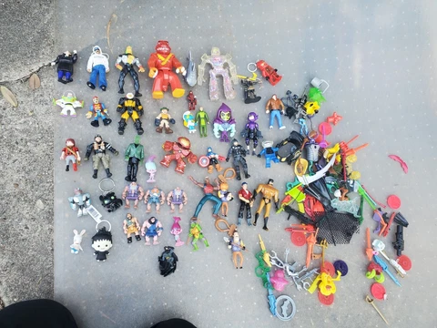 Huge   ACTION FIGURES LOT spiderman inspector gadget lego FP  etc u get all Cover