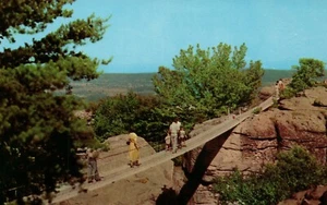 Postal Swinging Bridge Rock City Lookout Mountain View TN Tennessee - Imagen 1 de 2