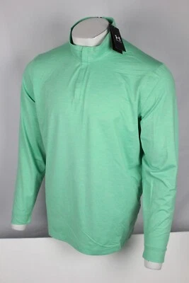 Under Armour Men's Playoff 3.0 1/4 Zip Pullover Heather Green UM1220 UPF 50+ - Image 1 of 4
