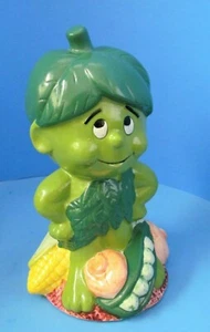 Vtg 1985 Green Giant Little Sprout Musical Ceramic Coin Bank Works 9" L@@K - Picture 1 of 7
