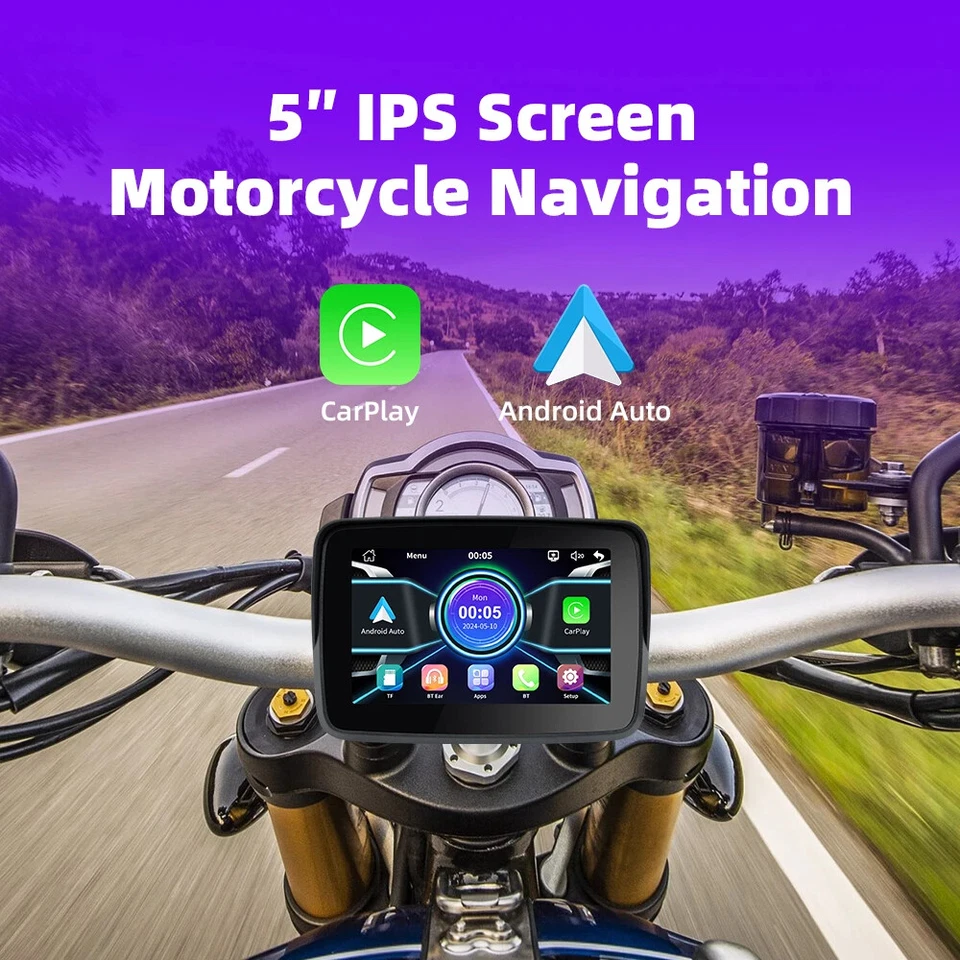 Motorcycle Navigation Carplay Display Screen Motorcycle Wireless Auto Monitor - Image 1 of 4