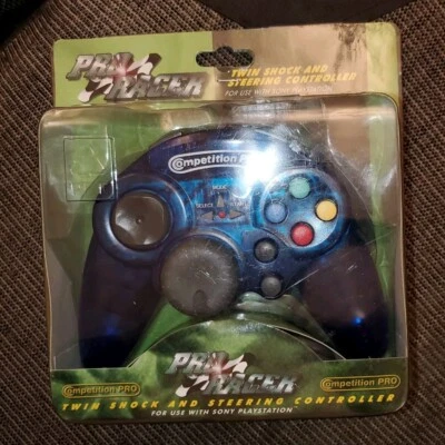 Competition Pro Sony PS1 Controller Control Pad Grey Wired Dual Shock New Boxed - Image 1 of 4