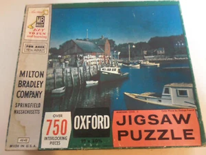 1958 MB Milton Bradley OXFORD MARINERS COVE 4848 Jigsaw Puzzle COMPLETE 750pc - Picture 1 of 12