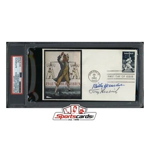 Billy Herman Tommy Henrich Signed First Day Cover Issue MLB PSA/DNA HOF - Picture 1 of 1