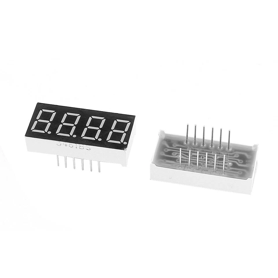 2pcs 0.36" 7 Segment 4 Digit Common Anode Red LED Digital Display - Image 1 of 1