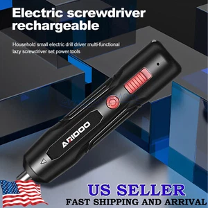 Cordless Electric Screwdriver USB Rechargeable Screwdriver Bit Power Tool USA - Picture 1 of 13