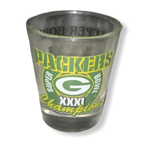 PACKERS Super Bowl XXXI champions Shot Glass Collectible 1996 NFL - Picture 1 of 6