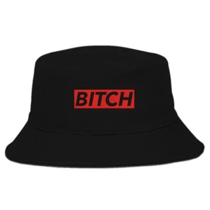 Bitch Funny Parody Breathable Recycled Embroidered Bucket Hat Premium Quality - Picture 1 of 3