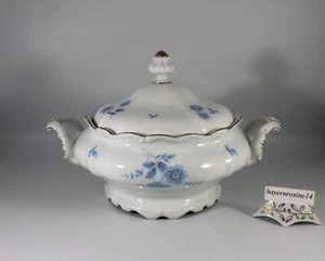 Johann Haviland Bavaria, Deckeldose Bonboniere weiß H. 18,5 cm. Blumen, Goldrand - Bild 1 von 9