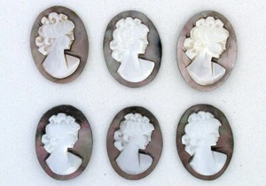 One Single Vintage Italian 19.7mm To 20.9mm x 15mm To 15.6mm Oval  Shell Cameo - Picture 1 of 1