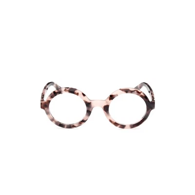 Moncler ML5194 055 Rosa Habana Redondo Negrita Plástico Gafas Marco 48-26-140 Foto 1 de 3