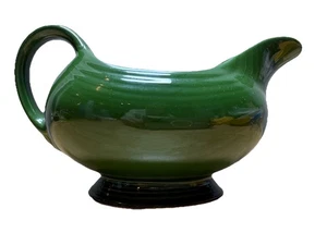 FIESTA Fiestaware SAUCEBOAT Homer Laughlin 1950s FOREST GREEN Vintage Gravy Boat - Picture 1 of 13