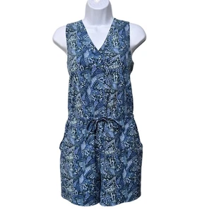 Toad & Co. Romper Women Small Sunkissed Liv Blue Butterfly Print Lightweight Fun - Picture 1 of 11