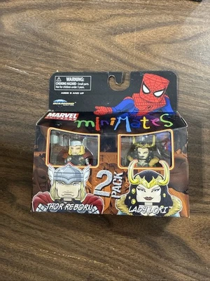 Thor Reborn & Lady Loki MiniMates Paquete de 2 Universo Marvel H9 Foto 1 de 2