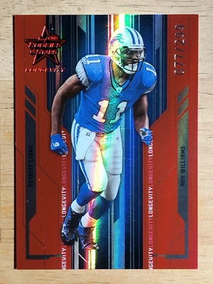 2005 Leaf Rookies and Stars Longevity Ruby #34 Roy Williams WR - Image 1 of 2