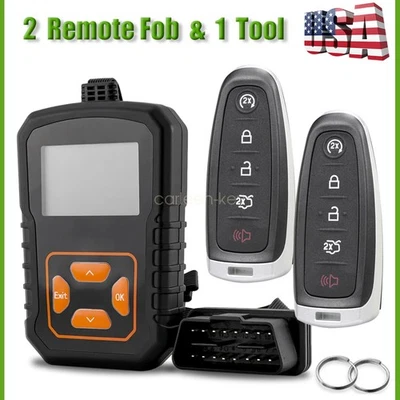 2 para 2011 2012 2013 2014 2015 Ford Explorer Edge controle remoto chaveiro de carro programador - Imagem 1 de 4