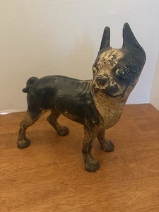 Antik/Gusseisen/Boston Terrier/Stier Hund/Statue/8 Pfund - Bild 1 von 14