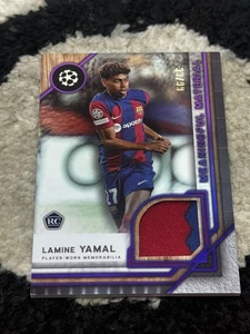 2023-24 Topps Museum Collection UCL - PLAYER WORN Lamine Yamal Purple /99 - Picture 1 of 2