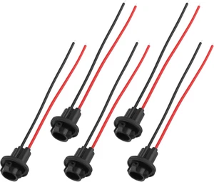 5PCS 194 Bulb Socket with Wire Pigtail,T10 Socket for 158,161,168,175,194 Light - Picture 1 of 12