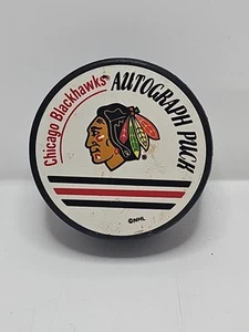 Chicago Blackhawks disco autógrafo liso NHL - Imagen 1 de 6