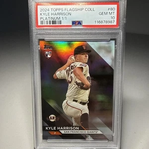 2024 Topps Flagship Collection Kyle Harrison Platinum 1/1 RC-Giants PSA 10 - Bild 1 von 5