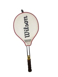 Vintage 1970s Wilson T2000 Stainless Steel Tennis Racket w/ Cover - Picture 1 of 17