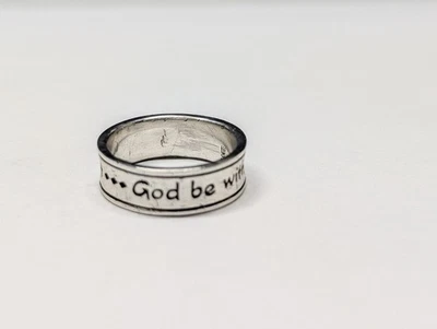 James Avery Retired "God be With Us Together and Apart" Ring Size 10 - Image 1 of 4