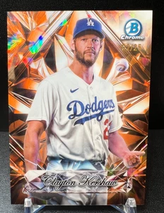 2025 Bowman Chrome Clayton Kershaw Orange Sapphire Selections 2/25 - Dodgers - Bild 1 von 3