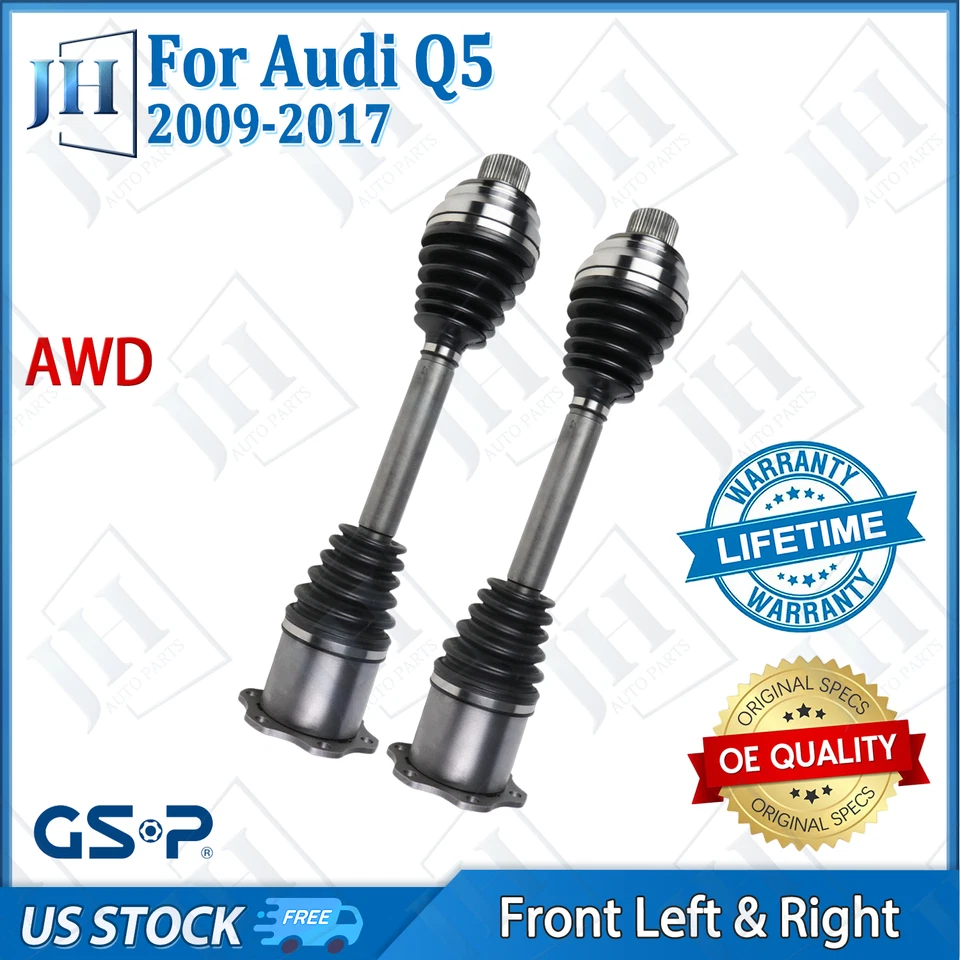OE Front Pair Left Right CV Axle Shaft Set For 2009-2017 Audi Q5 A6 Quattro AWD - Image 1 of 4
