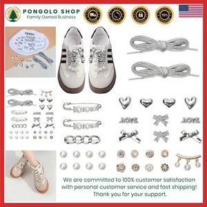 Charms per Scarpe da Ginnastica, Kit Charms Calze Spazzatura per Donna, Bling Junk Sneaker Ch - Foto 1 di 9