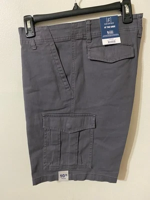 George 男式工装短裤及膝尺寸 38 木炭灰色 10 英寸内缝全新带标签 — 第 1/4 张图片