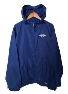 Champion Men’s Cerritos College NCAA Anorak 1/4 Zip Jacket Hoodie Blue 2XL EUC - Picture 1 of 12