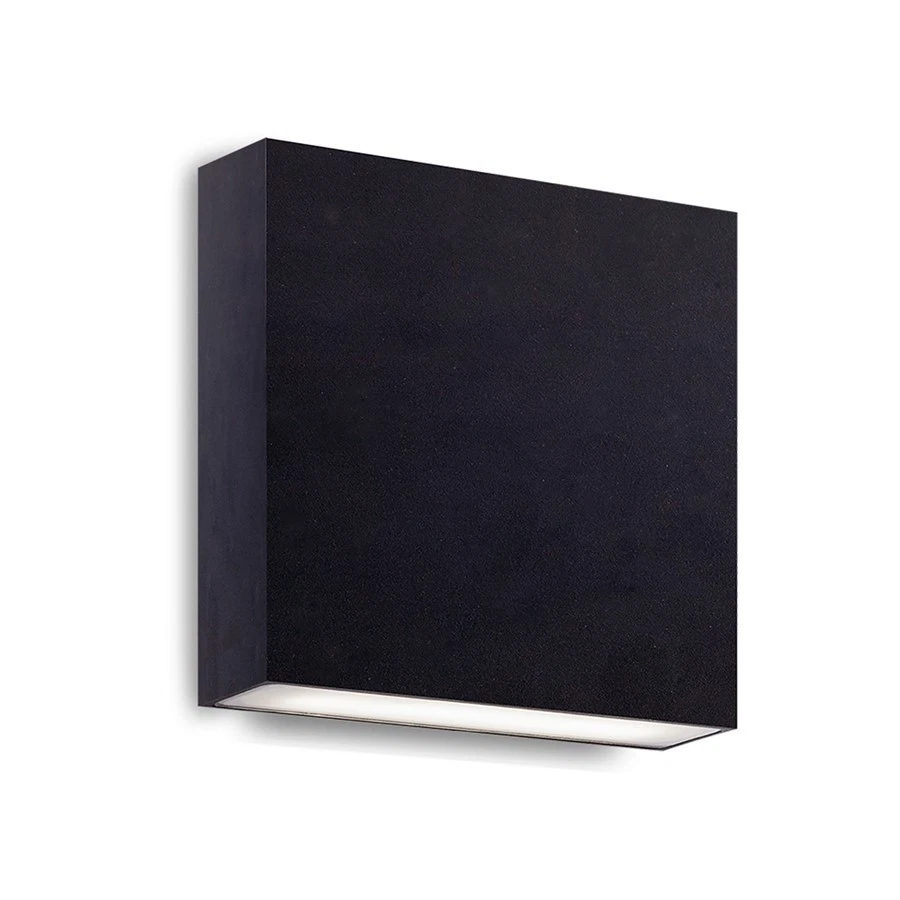 Kuzco Mica 6" LED All-terior Wall Light, Black/Frosted Glass - AT67006-BK-UNV