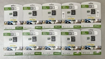 Флэш-карта QTY 10 PNY 32 ГБ MicroSDHC Elite 100 МБ/с P-SDU32U1100EL-EFDG - Изображение 1 из 3