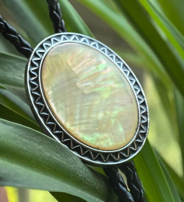 Madreperla Para Hombres Bola Vintage Bolo Corbata Boda Collar Vaquero Occidental Regalo Foto 1 de 4