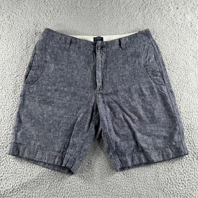 J. Crew Shorts Mens 32 Gray Chino Gramercy Linen Blend Chambray Golf Outdoor - Image 1 of 4