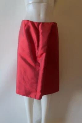 Falda recta iridiscente roja Bloomingdale's para mujer 12 * Foto 1 de 4