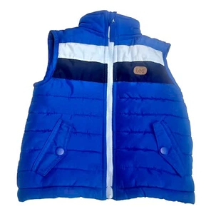 Lee Puffer Vest Blue Color-block Toddler Boy Size 2T - Picture 1 of 11