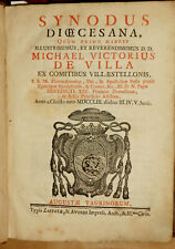 1753 SYNODUS DIOCESANA QUAM PRIMO HABUIT MICHAEL VICTORIUS DE VILLA 