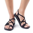 Everelax  Women Sz 11 Hand Woven Adjustable Straps Rope Braided Flat Sandals New