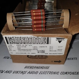 ¡RESISTENCIAS DE ÓXIDO DE METAL ORIGINALES BC VISHAY PR03 1K5 3W 5% PARA AMPLIFICADOR DE TUBO DE AUDIO! ¡20 piezas! - Imagen 1 de 2