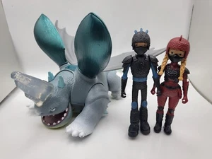 Train Your Dragon DreamWorks Dragon Nine Realms - Plowhorn Alex & Tom Figures - Picture 1 of 5
