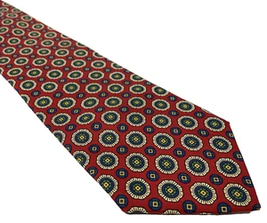 Vtg Brooks Brothers Tie Necktie Men Red Geometric 59” X 3.75” Silk Made In USA - Picture 1 of 5