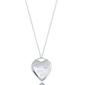 Sterling Silver I Love You Star Heart Locket - Picture 1 of 1