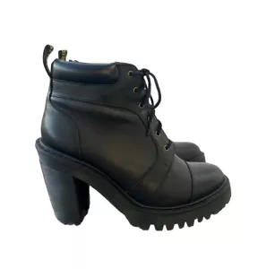 Dr. Martens Averil Women's Leather High Heeled Ankle Boots Black Size 7 - Picture 1 of 11