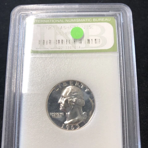 1963 Proof Silver Washington Quarter 25C Cover