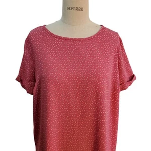 Lauren Conrad LC Women's Desert Rose Pink Abstract Print Blouse Size XL - Picture 1 of 8