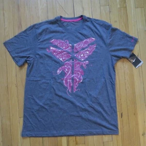 Nike Kobe Bryant T Shirt Uomo XL Grigio Snake Dri-Fit Manica Corta Logo Mamba - Foto 1 di 9